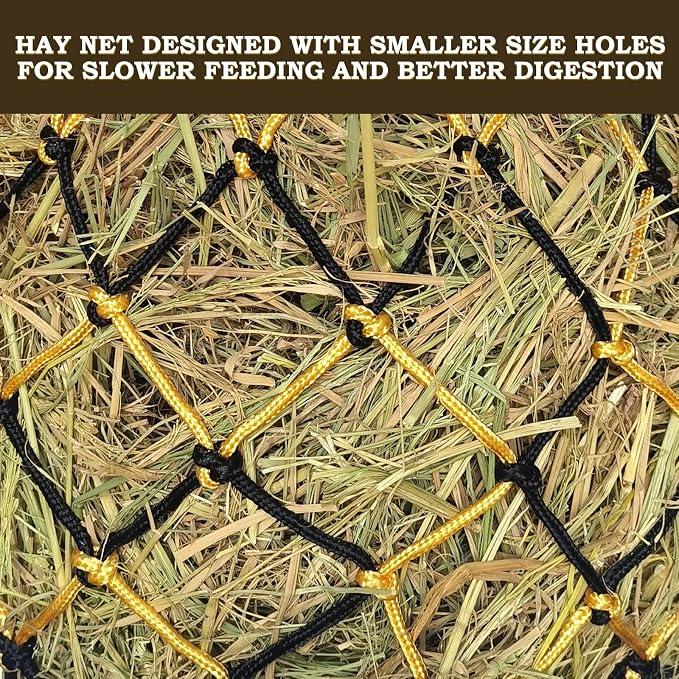 Hay Net for Horses,Slow Feed Hay Bag for Horses Goat Sheep,Hanging Hay Feeder Bag for Horses Stable Stall Paddock Rest Toy