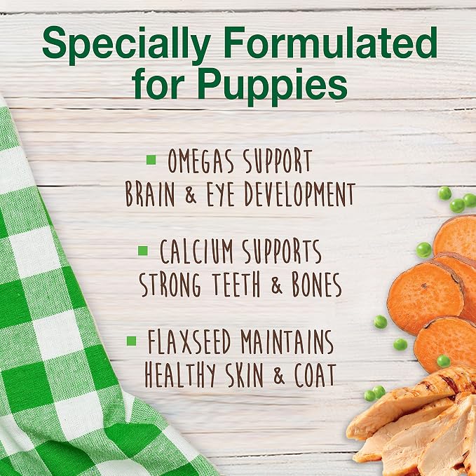 Nylabone Healthy Edibles Natural Puppy Chews Long Lasting Treats for Puppies, Turkey & Sweet Potato Dog Treats, X-Small/Petite (4 Count)