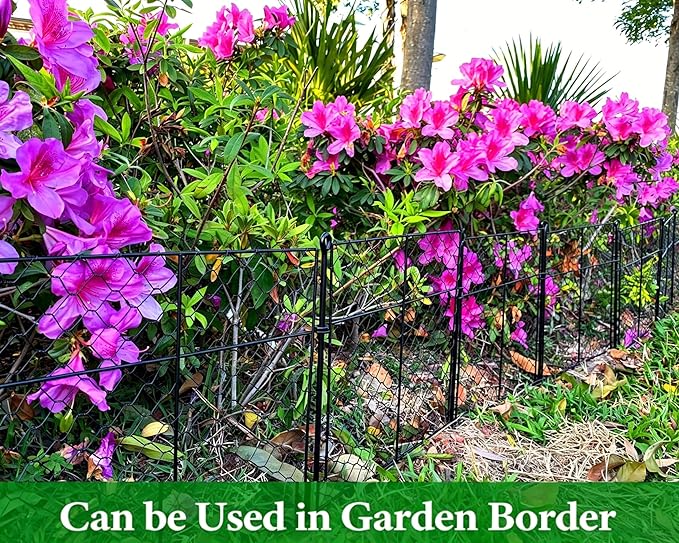 5 Pack Plant Protectors from Animals, 20Pcs 1" Mesh DIY Plant Cages 13.8"x13.8"x12", Metal Garden Animal Barrier with Stakes, Keep Rabbits & Chipmunks Out for Vegetables, Shrubs & New Plants