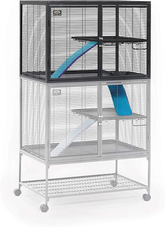 Critter Nation by MidWest Homes for Pets Add-On Unit, Small Animal Cage Extension for Rats, Chinchillas, Ferrets and Sugar Gliders, with Full-Width Doors, Ramps, Resting Shelf and Removable Base Pan