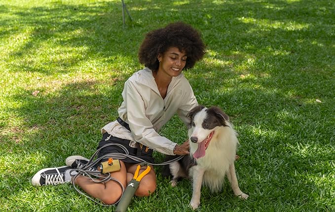 OllyDog Tugger | Durable Dog Tug Toy | Recycled | Tough Dog Bite Pillow | Handle | Interactive Pull Toy | Fetch & Training (Winter Moss)