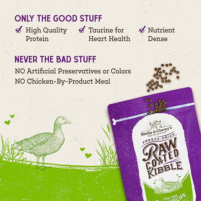 Stella & Chewy's Raw Blend Premium Kibble Cat Food – Grain Free, Protein Rich Meals – Cage-Free Poultry Recipe – 5 lb. Bag (Pack of 2)