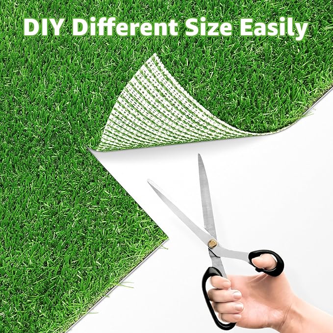 Artificial Dog Grass Pee Pad 26" x 17" 2 Pack, Washable Indoor Potty Training Replacement Grass Turf for Puppy, Reusable Realistic Fake Grass Pads for Dogs, Easy to Clean with Drainage Holes