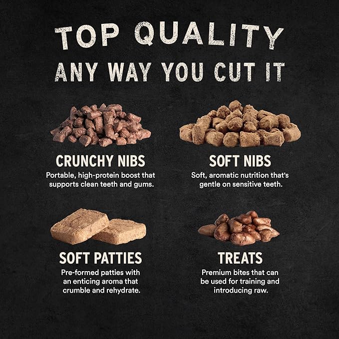 Vital Essentials Freeze Dried Cat Food, Raw Pork Mini Patties | Complete Meal or Topper | Easy to Portion and Rehydrate | High Protein, Grain Free Dry Cat Food | 8 oz Bag