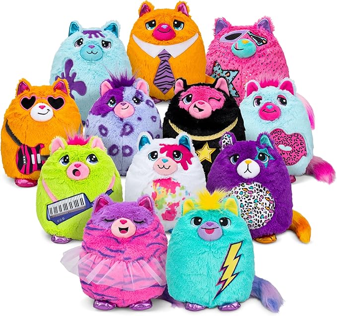Basic Fun Misfittens Cats - Surprise Collectible Plush - Series 3 Wild Cats, Kittens, Stuffed Cat Plushie, Furry Surprise Toy for Girls, Boys, Kids and Toddlers Ages 3+