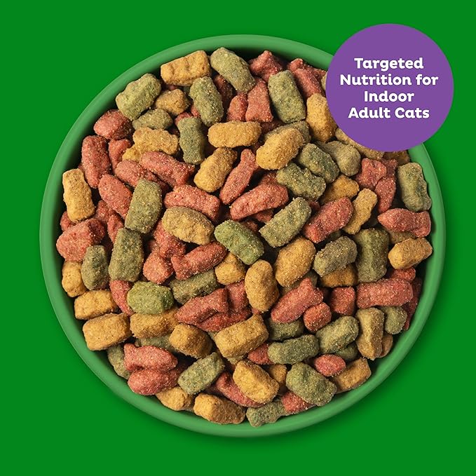 9Lives Indoor Essentials Dry Cat Food for Adult Cats with Chicken & Salmon Flavors, 12 lb. Bag