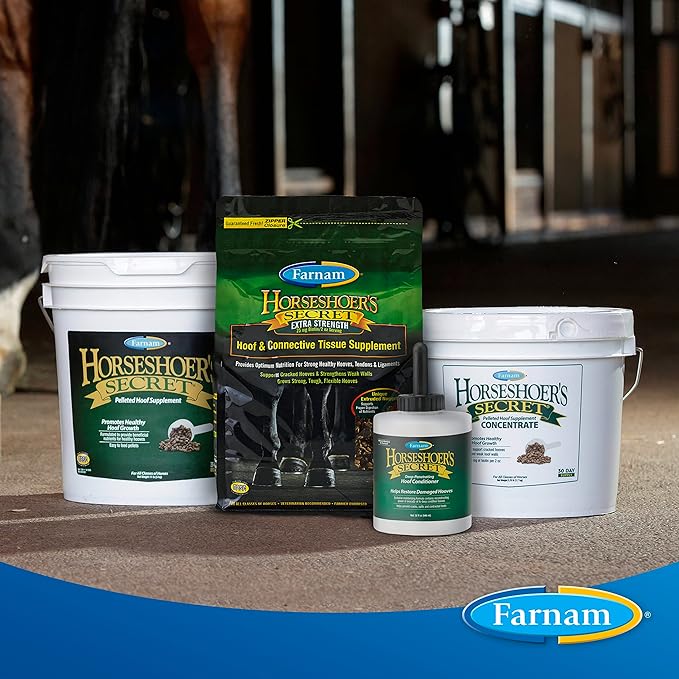 Farnam Horseshoer's Secret Deep-Penetrating Hoof Oil for Horses, Conditions Dry Hooves, Prevents Cracks, Splits & Contracted Heels, Contains Avocado, Glycerine & Mineral Oils, Fast Absorbing, 32 Oz