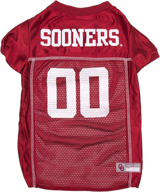 Pets First NCAA College Oklahoma Sooners Mesh Jersey for DOGS & CATS, Medium. Licensed Dog Jersey with your Favorite Football/Basketball College Team